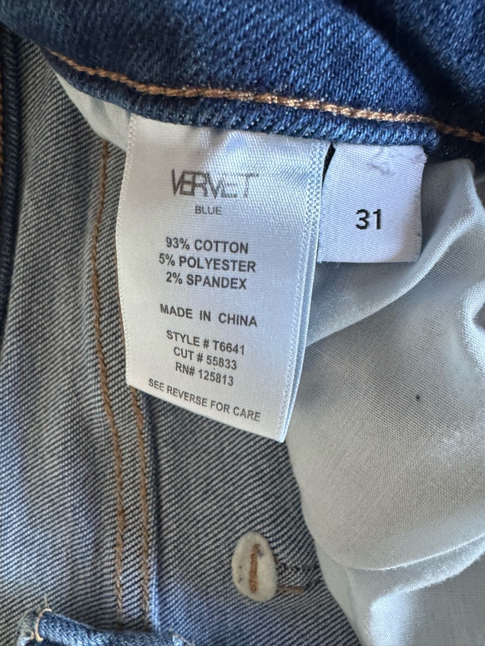 VERVET Snowdrop High Rise Trouser Hem Bootcut Jeans T6641 Size 31 - Picture 2 of 6